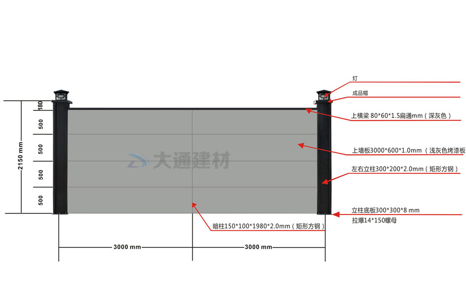 A類烤漆鋼圍擋 廣州款A1